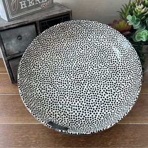 New 12” Boho Thyme and Table Black & White Dotted Large Serving Bowl
